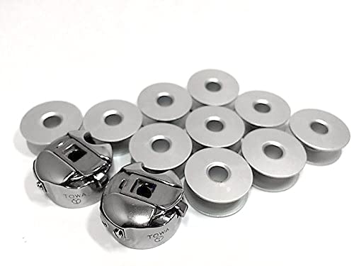 Towa 2 BOBBIN CASE(52237) & 10 ALUMINUM BOBBIN FOR JUKI INDUSTRIAL SEWING MACHINE - Image 1